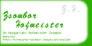 zsombor hofmeister business card